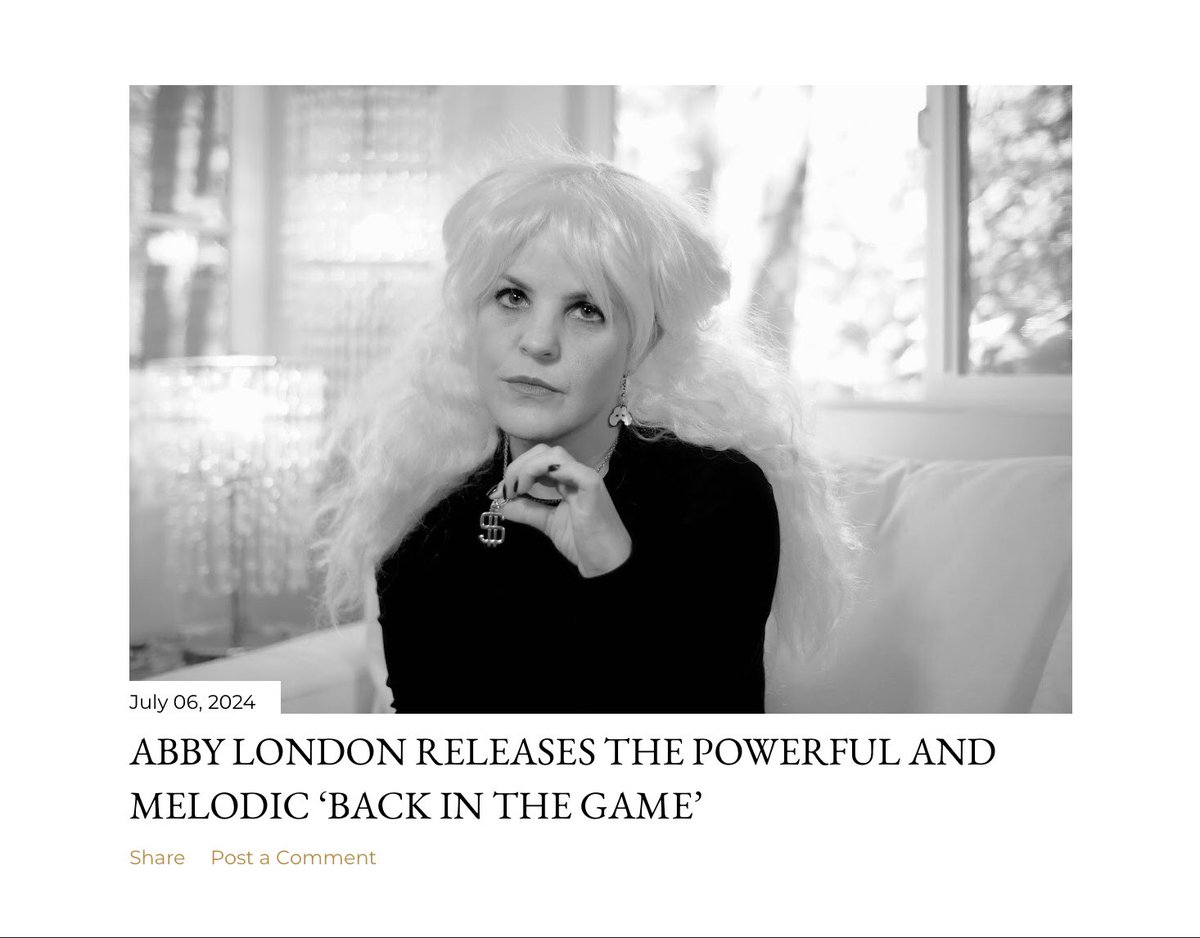 powhersound's tweet photo. ‘Back In The Game’ by @abbylondonmusic available now on Powher Sound - Music News: https://t.co/4TghmOD8v3 https://t.co/FCzkshMXb8