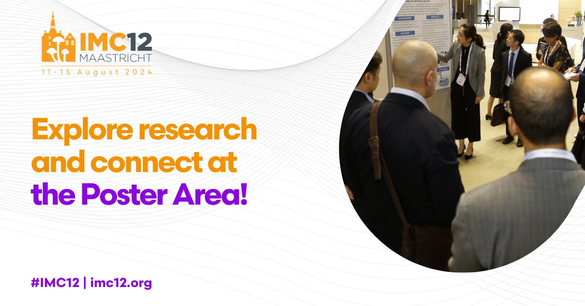 🎉 Head to the Poster Area for engaging discussions and a chance to connect with fellow #mycology enthusiasts. 
▶️ It’s the perfect opportunity to dive into exciting research, share ideas, and network in a relaxed, welcoming atmosphere. See you there! #IMC12 #fungi
