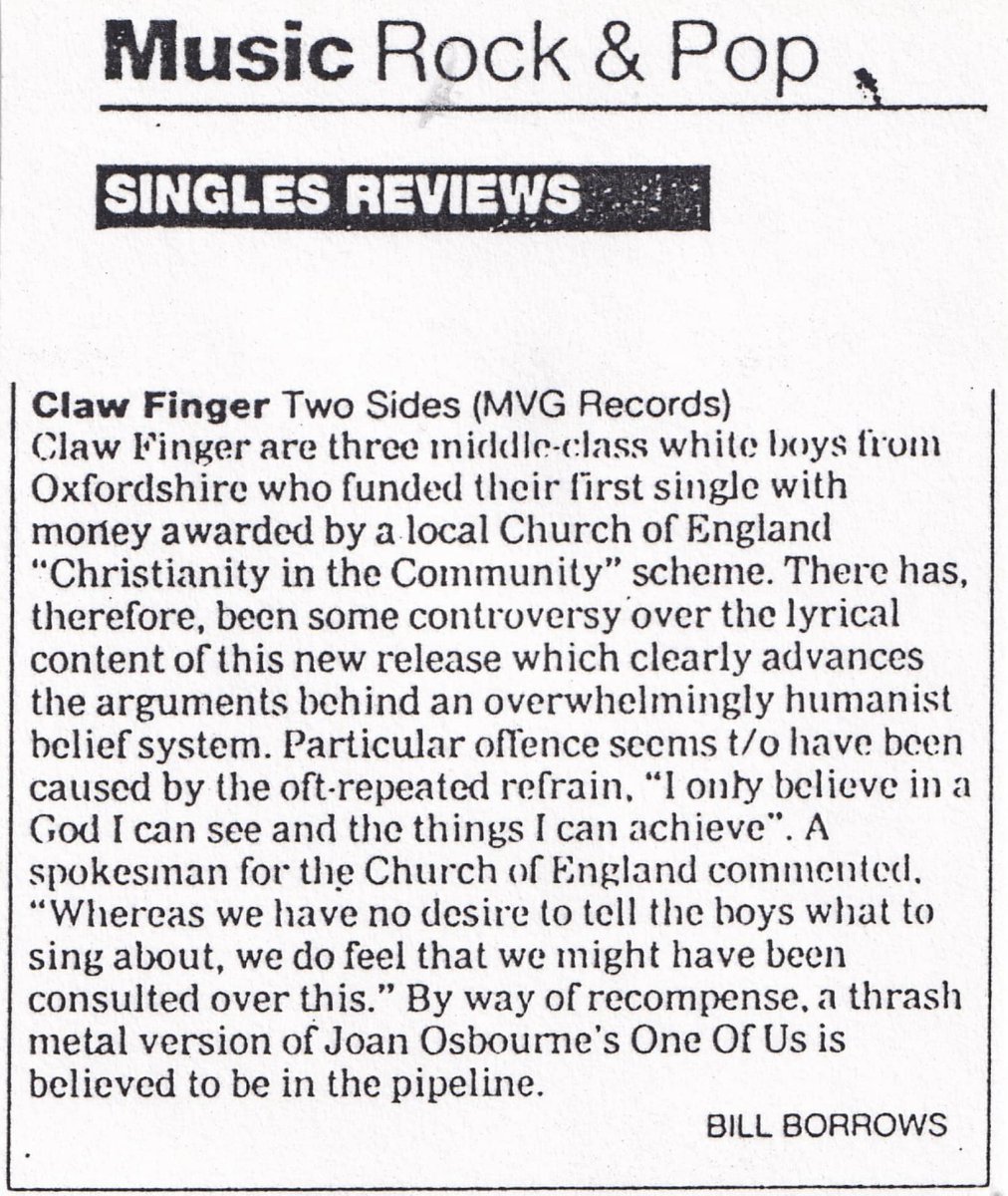 InstantPirate's tweet photo. @billborrows can you please explain this old review you did in the 90's. 😅 #clawfinger https://t.co/k43EiVU9E7