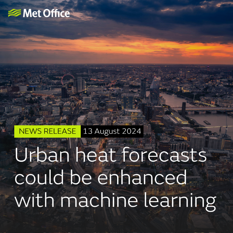 metoffice's tweet photo. A new study led by the Met Office highlights potential enhancements to hyper-local forecasts for heatwaves in urban areas by harnessing citizen observations, land cover data and machine learning. 

More in thread, or read the full news release 👇

@UniofReading