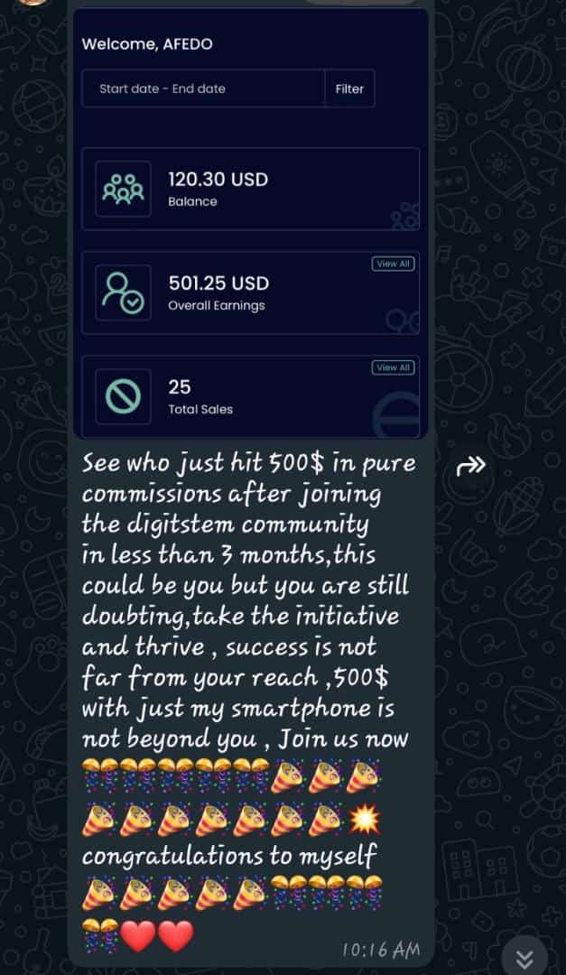 Elisa_amoesiwa's tweet image. It's a matter of applying three things; learn, sell and earn 
#AffiliateMarketing 
#digisterm 
#moneymakingmachine