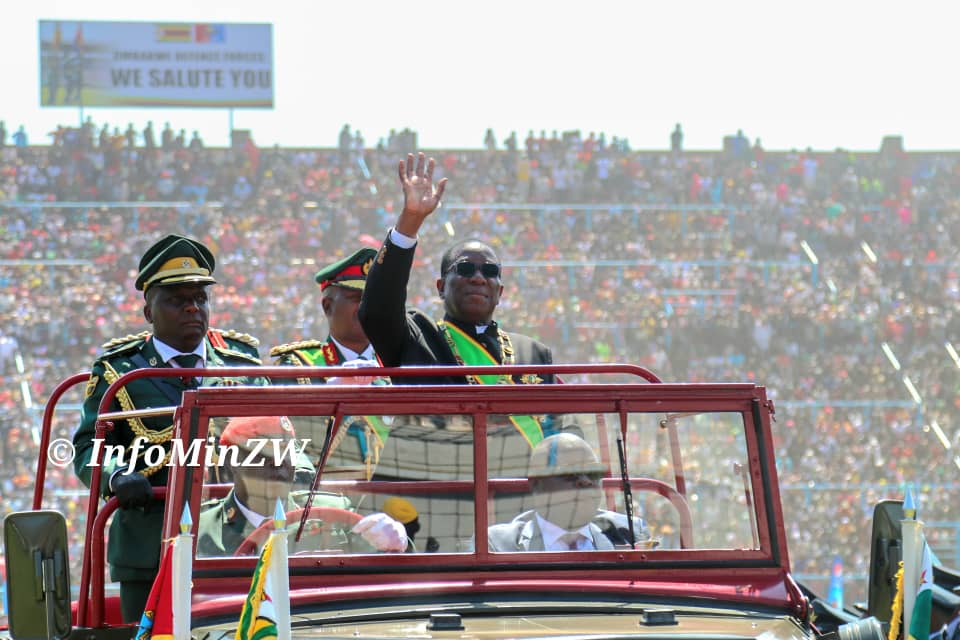 TheBMetro's tweet image. His Excellency the President and Commander in Chief of the Zimbabwe Defence Forces Cde E.D Mnangagwa has inspected the ZDF Parade. #DefenceForcesDay2024
