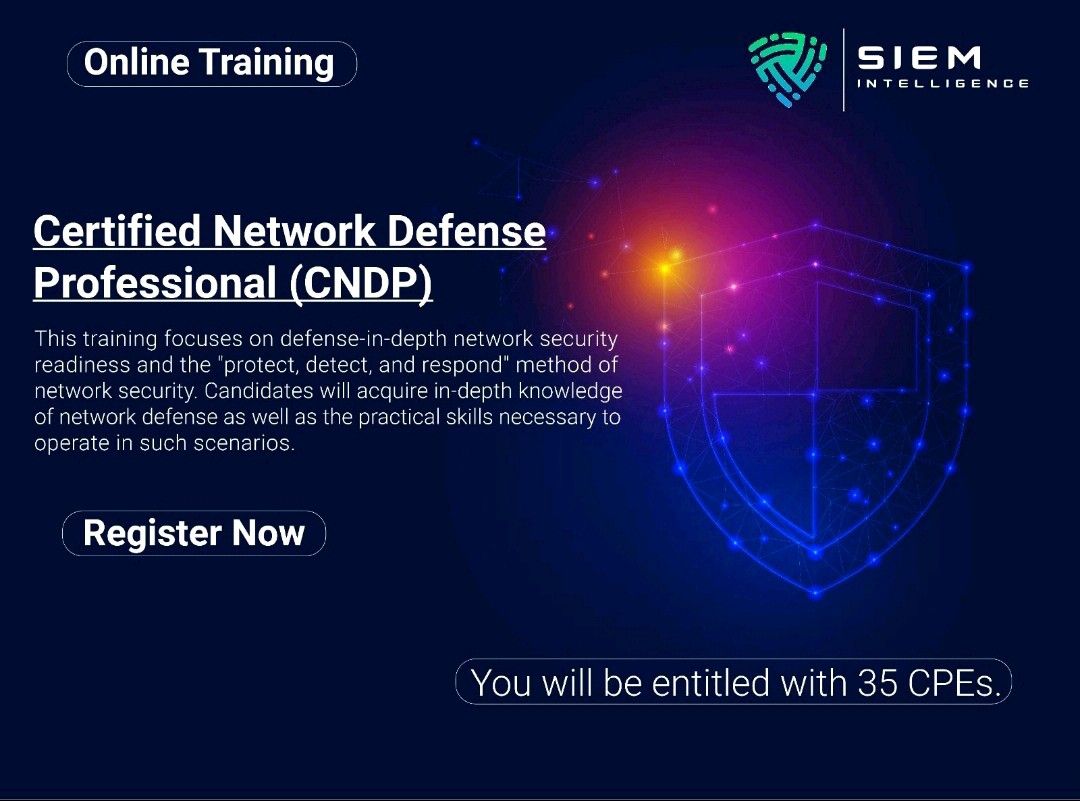 siem_intel's tweet photo. Master the skills to protect networks from threats, intrusions, &amp; unauthorized access. Our hands-on training covers defence-in-depth strategies, focusing on "protect, detect, &amp; respond" in real-world scenarios.🚀Free Demo &amp; Training Module: https://t.co/ZfDp0FRwMm  #cybersecurity https://t.co/kQNnzAnmqq
