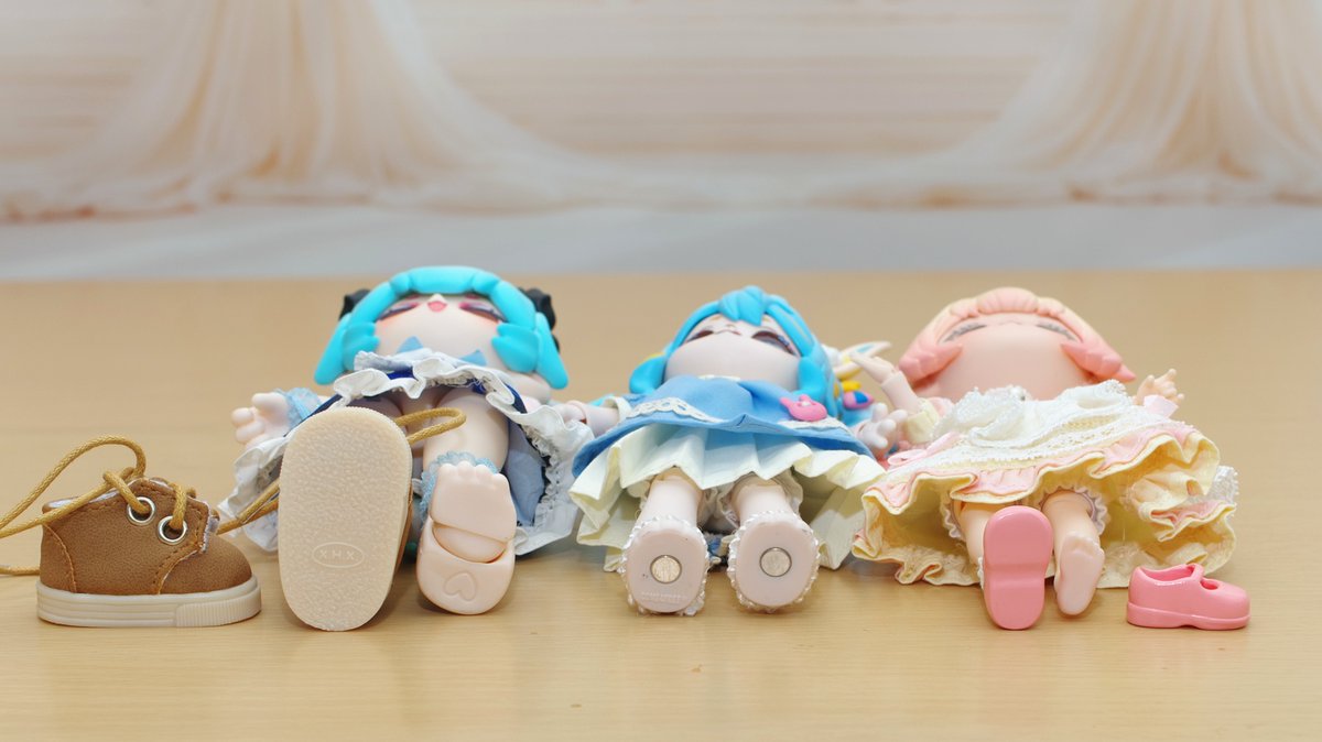 靴を探せ！ 虫虫、ボニバニ、リロロ、足裏比較。 リロロは1/12標準型 
