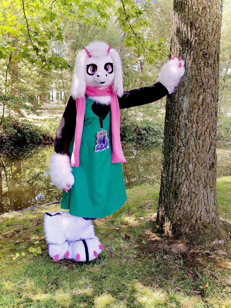 SaltySnickerUwU's tweet photo. Here’s a few of my favorite pictures as Ralsei at #elftopia I will post more later~
📸: @JackalWriter 

#ralsei #cosplay #deltarune #furry #fursuit https://t.co/RP0SNngzBR