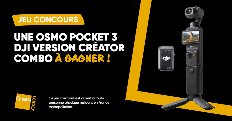 Fnac's tweet image. JEU CONCOURS | Cet été, on a décidé de vous gâter 🤩 Tentez de gagner cette superbe caméra Osmo Pocket 3 DJI version Creator Combo, à emporter partout avec soi !
Pour participer 👉 RT & Follow @FNAC
Bonne chance à tous ! ☘
TAS le 19/08. 1 gagnant
Infos👉pick.aw/bLqL3V9