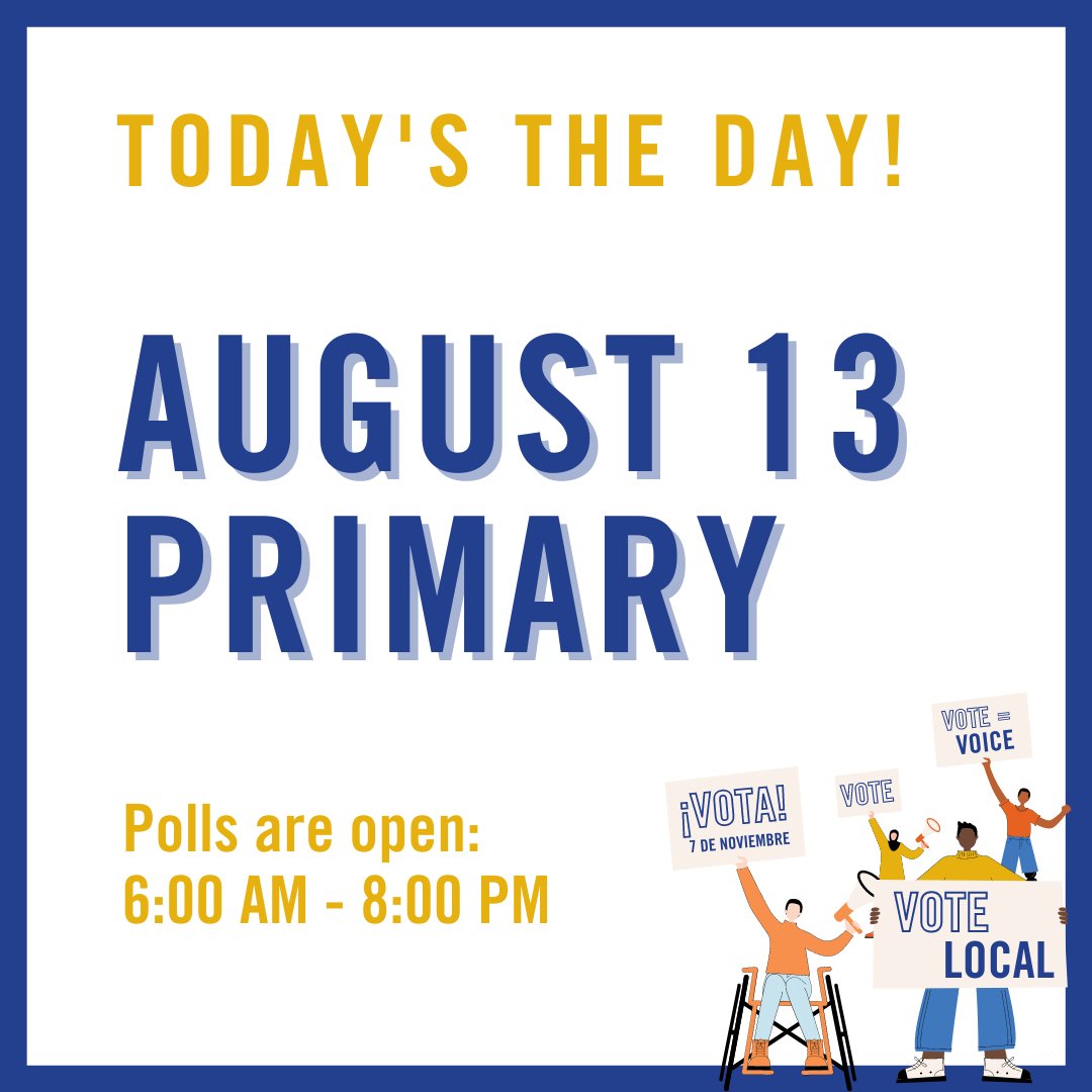 The polls are open! Voters can cast their ballots from 6 AM - 8 PM today. To find your polling location, view sample ballots, and more, visit MyVote.ct.gov.

#ElectionDay #elections #vote #primary #Connecticut