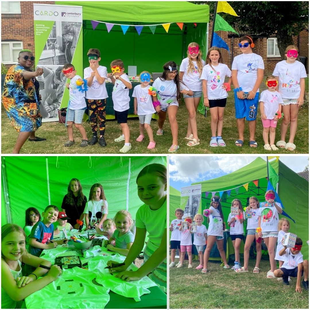 Proud to support Canterbury City Council's community ‘Pop Ups’! Well done to all the young people of Hersden who took part in our Design-A-T-Shirt competition! We hope you enjoy your prizes over the summer holidays! Thanks to all who visited us for a chat! #Wellbeing #Community