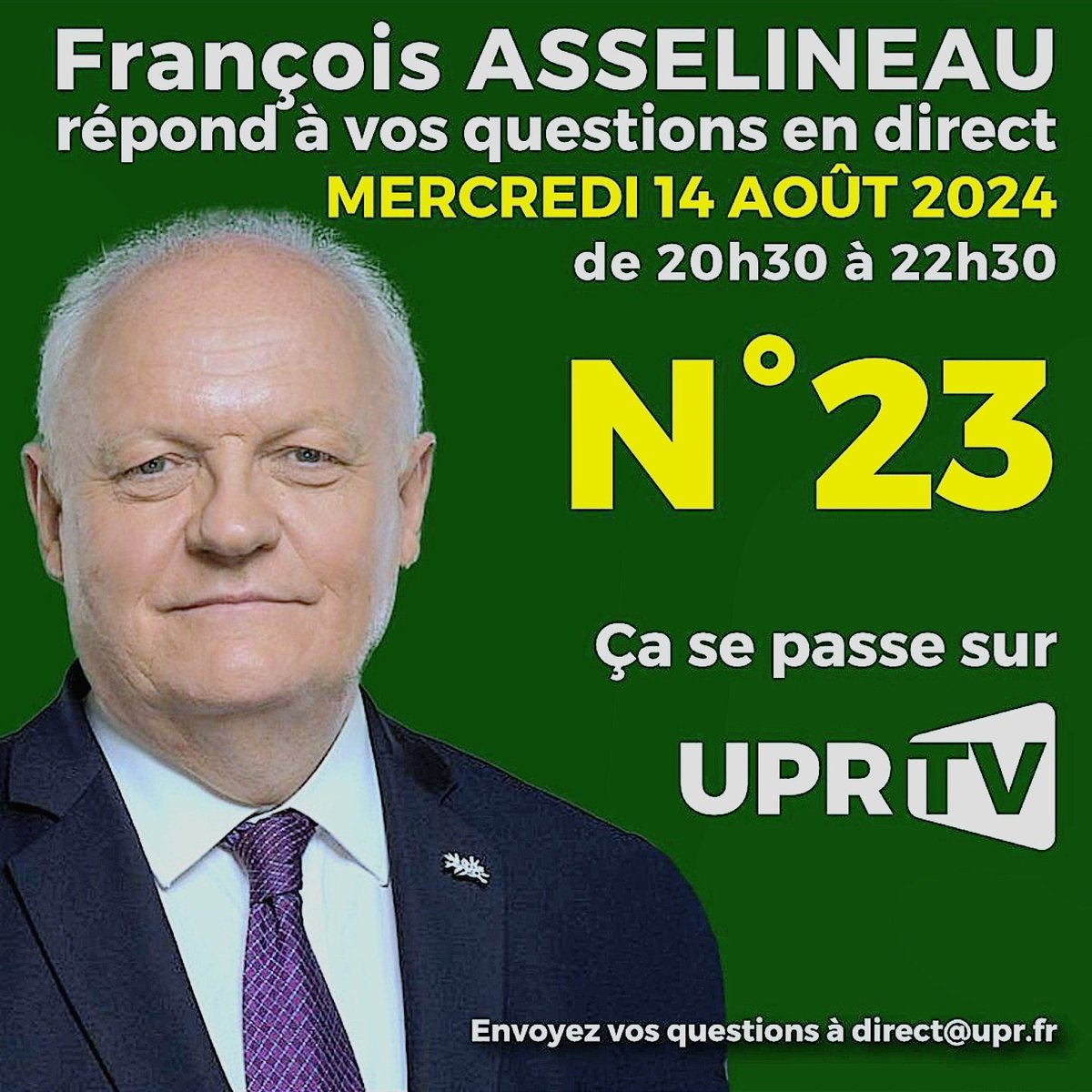 François Asselineau 🇫🇷 tweet media