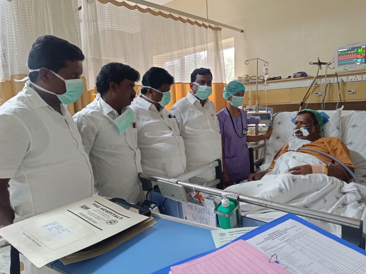 DMKSCWelfWing's tweet photo. @arivalayam ஆதிதிராவிடர் நலக்குழு துணைச் செயலாளர் திரு. மு.பொன்தோஸ் அவர்கள் உடல் நலக்குறைவால் பாதிக்கப்பட்டு, கோயம்பத்தூர் P.S.G மருத்துவமனையில் அனுமதிக்கப்பட்டு சிகிச்சை பெற்று வரும் நிலையில் இன்று நேரில் சென்று நலம் விசாரித்தோம்.

@CMOTamilnadu @mkstalin @Udhaystalin @PEN_Offl https://t.co/PnSJWJKTql