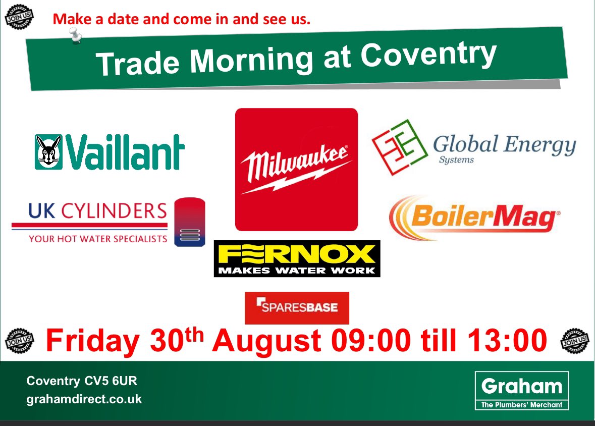 Trade day - 30th August - freebies, demos and free lunch!