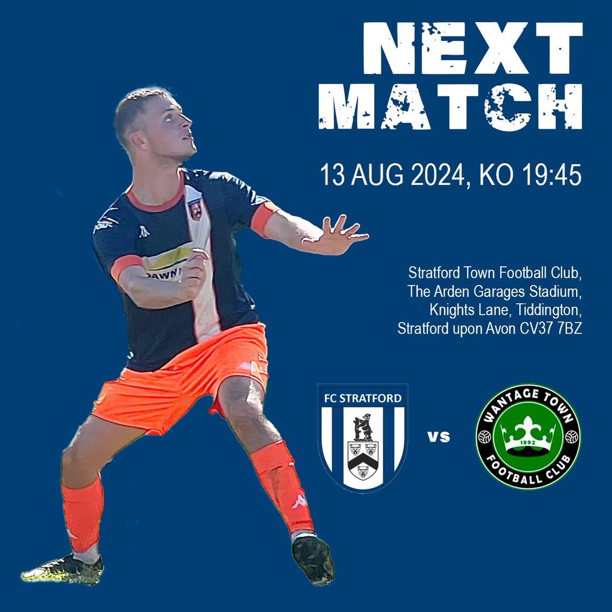 Home Soil Comfort! 🤩 For the first home game of the season take on new league comers <a href="/WantageTownFC/">Wantage Town FC</a> ⚽️

All support would be greatly appreciated from the staff and players 

🎟️ £6