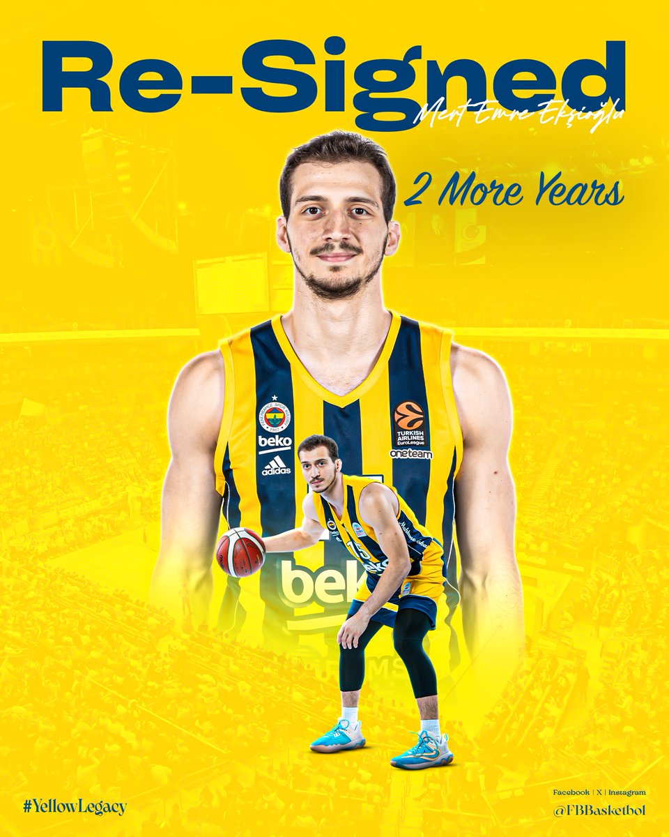 FBBasketbol's tweet photo. Mert Emre Ekşioğlu iki yıl daha Fenerbahçe Beko’da! ✍️💛💙

👉 https://t.co/9m7Rp95VBf https://t.co/AouOalXx5V