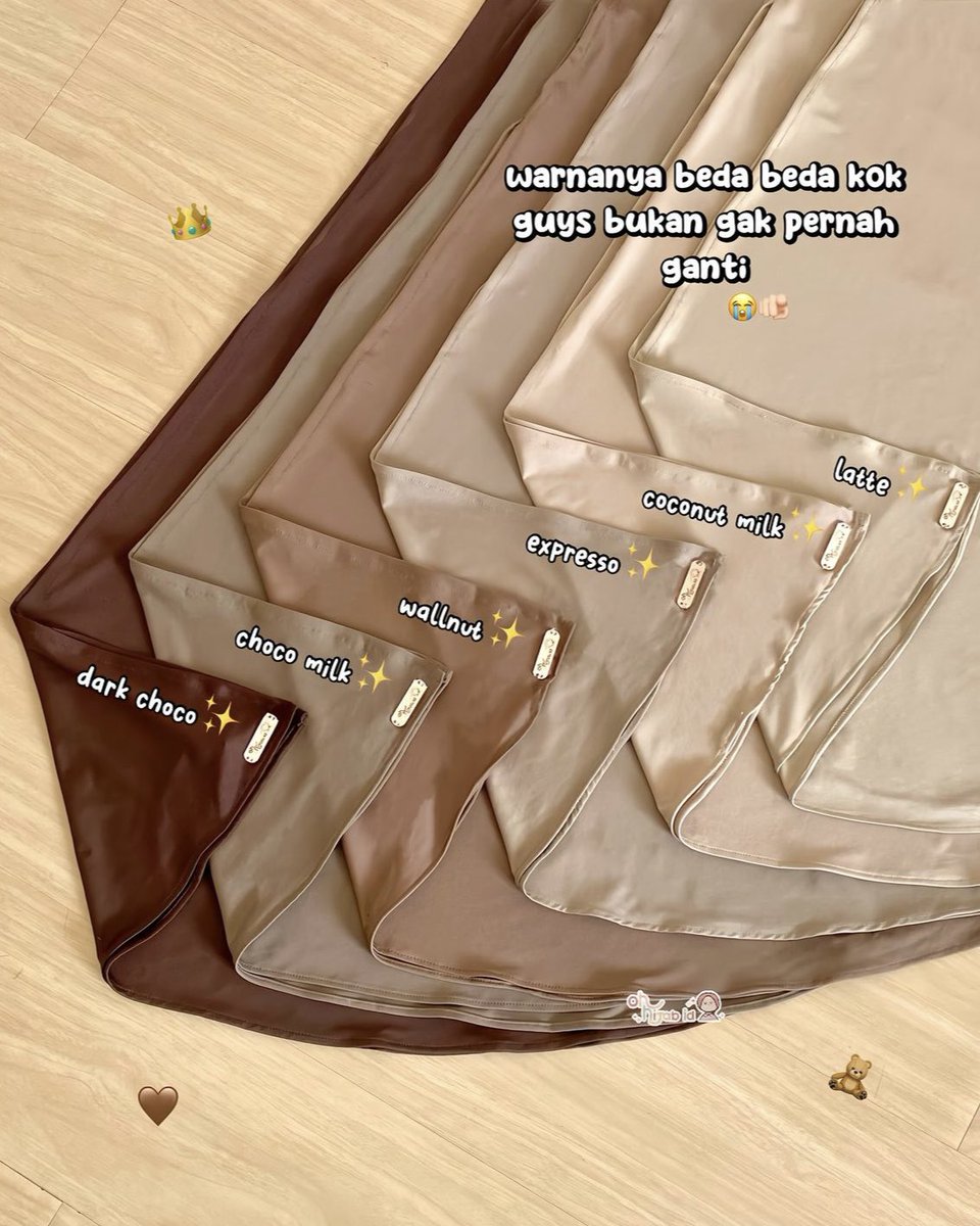 malochiro's tweet photo. 🗣️ : “Kerudung kok coklat terus”

Sssssstt kamu tu gak diajak. Ini ada hijab warna dark choco, latte, wallnut, espresso, dll itu beda warna semua yaa 😭🫵🏼 https://t.co/zdhk8545sv