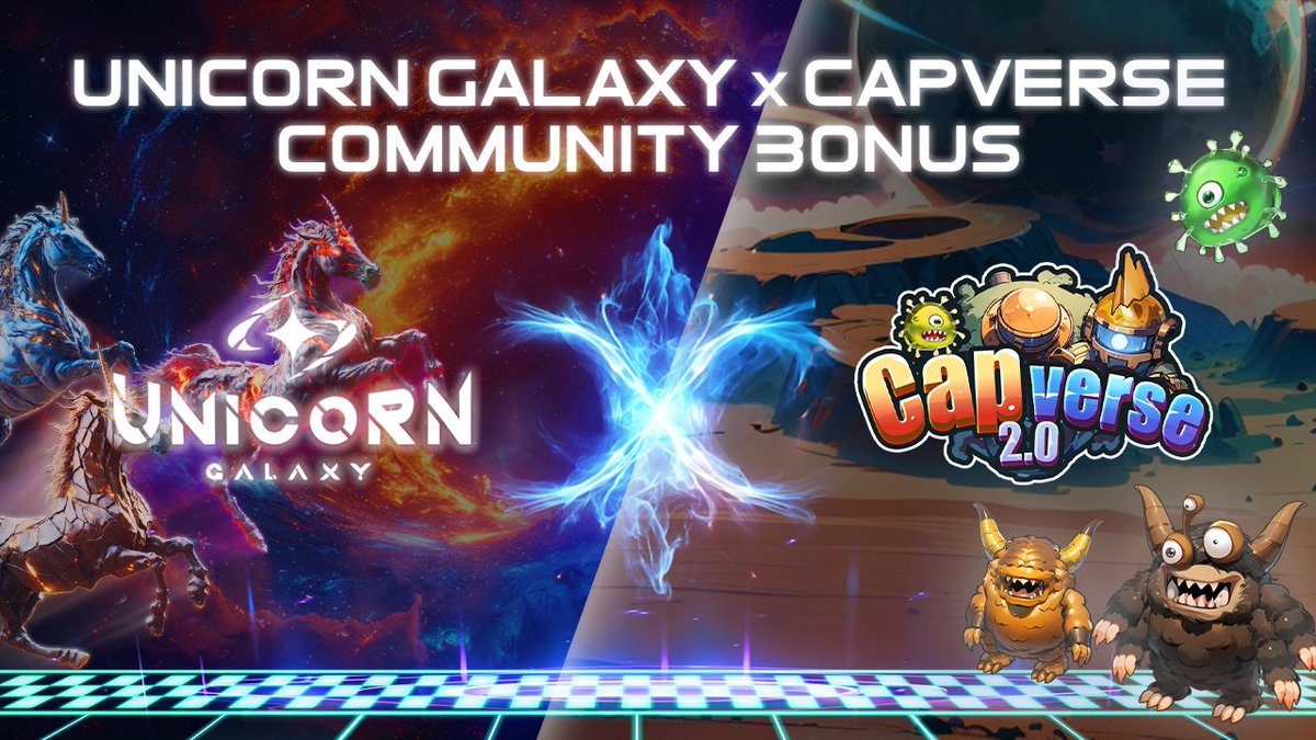 🤝 Unicorn Galaxy x Capverse 🤝

🎉 Excited to welcome <a href="/CapverseGame/">CapverseGame</a> as our new partner on the journey to 1,000,000 players

👉 About Capverse
Capverse pioneers GameFi with PlayToEarn and InviteToEarn, merging engaging Web3 gaming with robust social interaction. Building on their