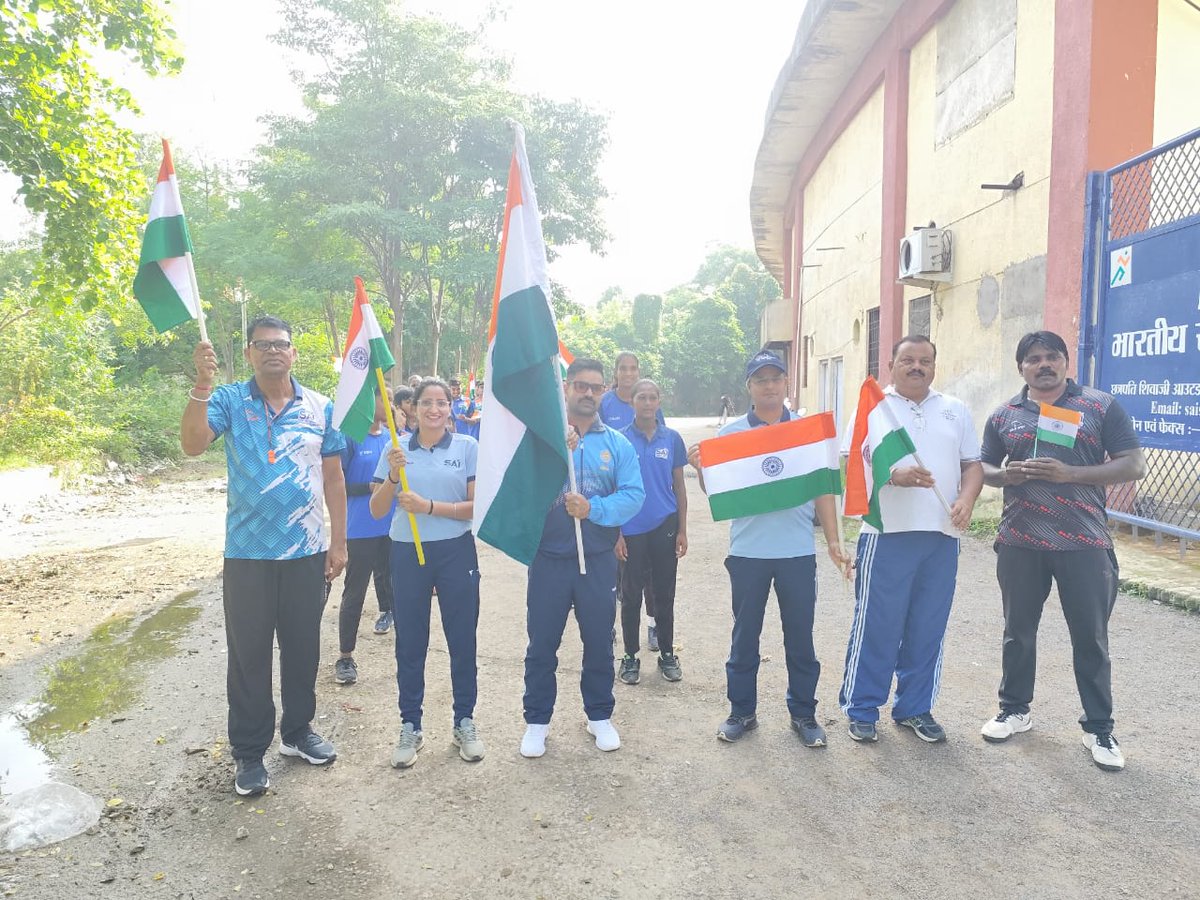 sarang986's tweet photo. हर घर तिरंगा.🇮🇳
#sportsauthorityindia #sairaipur @PMOIndia @DPRChhattisgarh @ChhattisgarhCMO @drramansingh @RaipurDistrict @RaipurSmartCity https://t.co/HYfV51O3hB