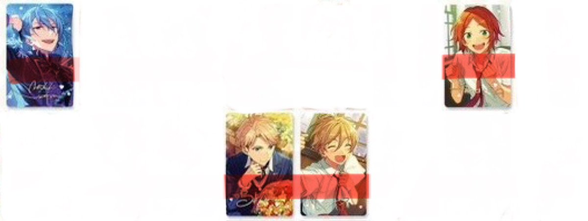 i_aua_i's tweet photo. 譲渡 あんスタ 中国 珍蔵カード 2弾

渉 桃李 奏汰 紅郎 嵐 みか 友也 光 創 ひなた ゆうた 夏目*

求 かかった金額

各10箱予定
箔押し(画像2)含むキャラごと譲渡
前払い+連絡先交換
全て決めたいので*は抱き合わせOKの方のみ
よろしくお願いいたします https://t.co/TT965f87Vc