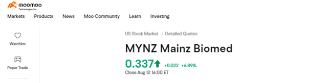 EdwardsEri76248's tweet photo. $MYNZ awaiting #FDA approval. Could this push it to the $5 target? Analysts are eyeing this breakthrough! 

$NVTA $GOOGL $META $NFL $EXAS #HurricaneHilary #tomcruiseolympics  #northernlights #WWERaw #Elon​ #DDOS #TwitterBlackout8pmEastern #Tavares #FatElvis #ToTheMoon #BuyTheDip https://t.co/l52mSokuYQ