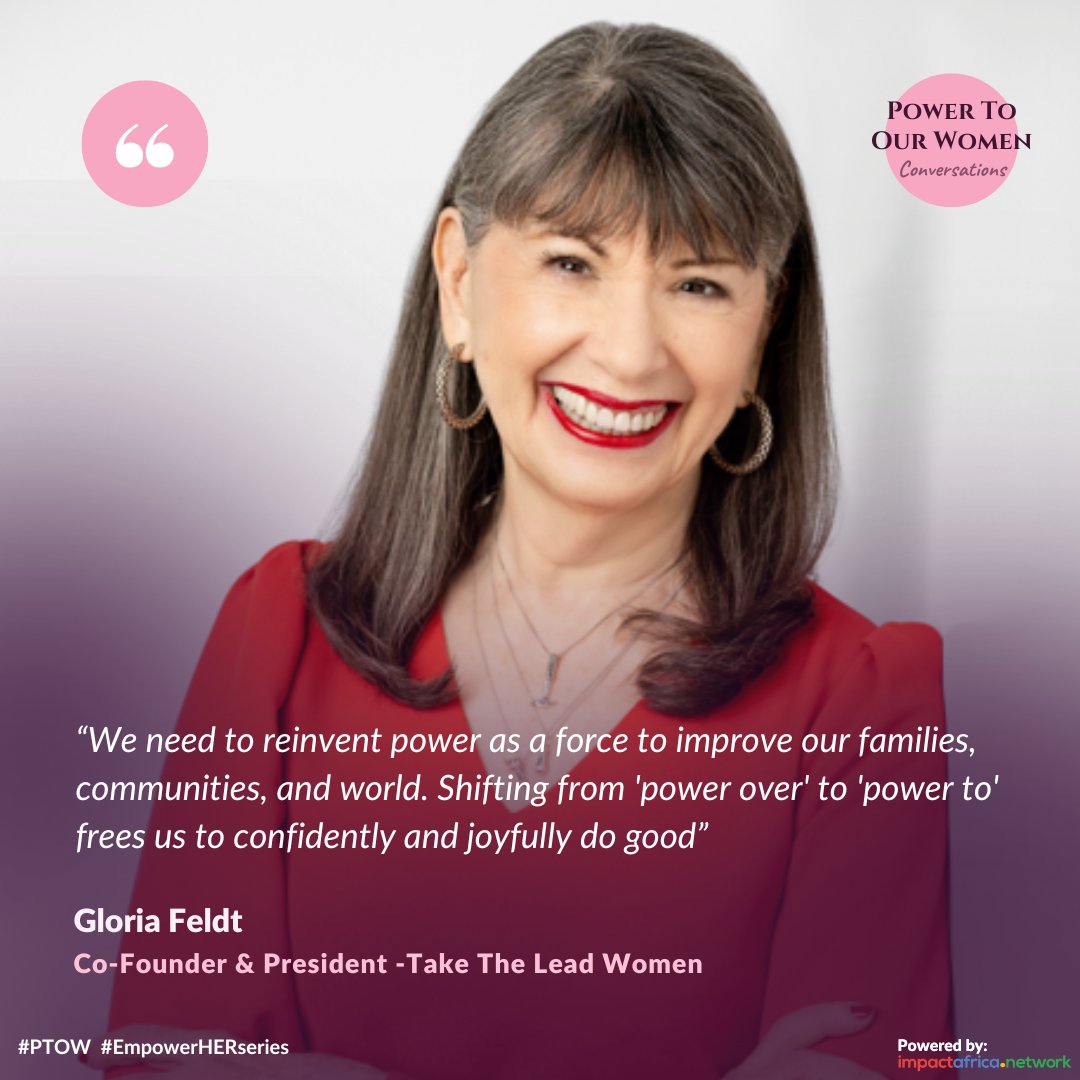 PowerToOurWomen's tweet photo. @Gloriafeldt1 shared her great insights on shifting 'power over' to 'power to' for the betterment women.

Watch the full conversation on YouTube via the link below. Let’s continue to empower together!
📺 : https://t.co/1c06ZbhZ3M

#EmpowerHERSeries #PTOW https://t.co/kA9qmwxtMh