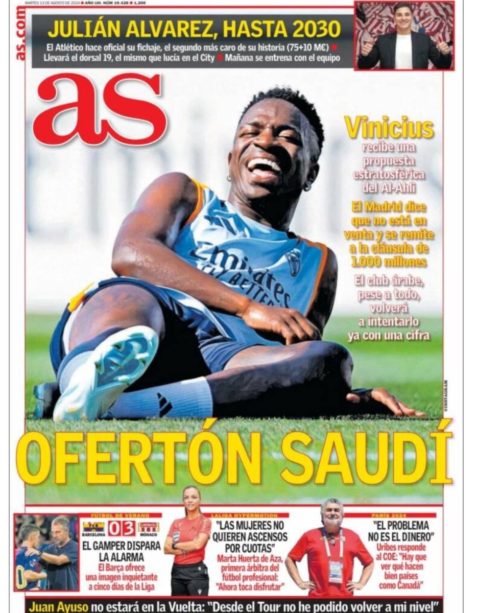 elreflan's tweet photo. Esta portada de @diarioas es poesía para la gente del @Atleti 

El hijo único quiere todos los juguetes, aunque no sabe disfrutar con ellos. 
No concibe que otros niños puedan tener la ilusión que a él le falta, pese a tener todo. 

Gracias @Simeone Esto es tuyo... https://t.co/rHwSeSTFze