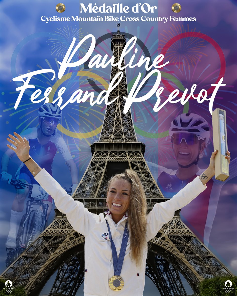 HUNCHO2_7's tweet photo. Affiche pour la médaille d’Or🥇de Pauline Ferrand-Prevot au Cyclisme Mountain Bike - Country Cross - Femmes au JO 2024.

@jeuxolympiques 
@Paris2024 

——————
TAG : #Paris2024 #jo2024 #jeuxolympiques #france #VTT #paulineferrandprevot https://t.co/mNPZbSwG1s