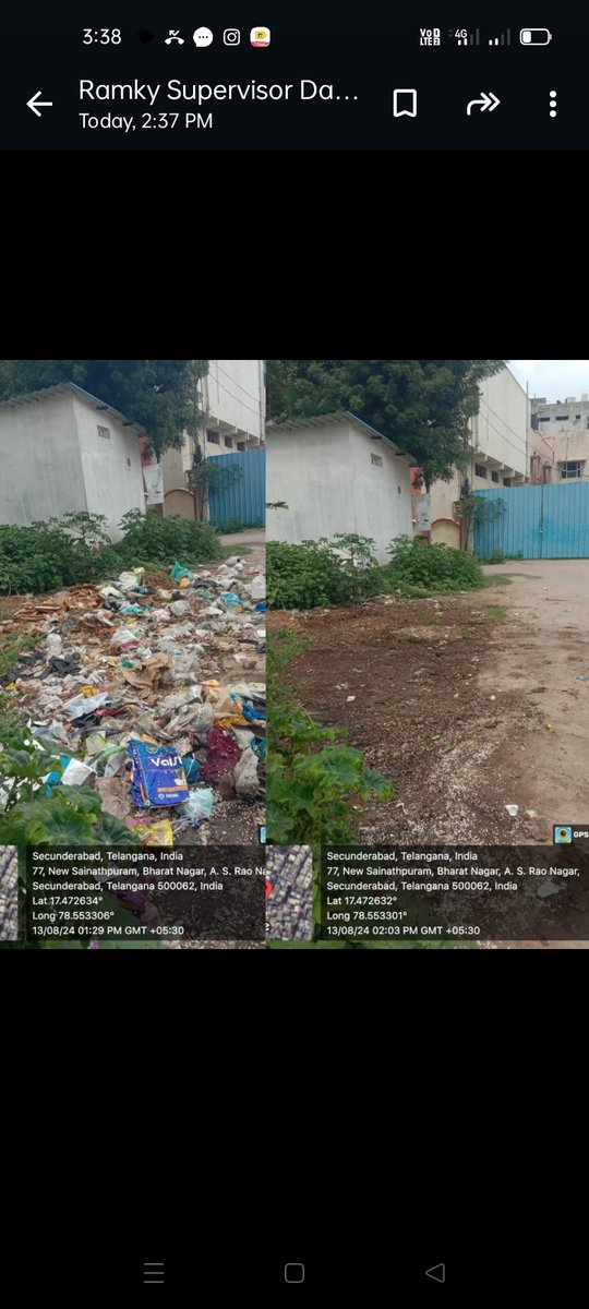 Ynagaraju18's tweet photo. @SHIVA14055868 @GHMCOnline @CommissionrGHMC @gadwalvijayainc @eenadulivenews @TV9Telugu @tv5newsnow @V6News @revanth_anumula @ZC_Secunderabad @swachhbharat Good Evening sir........
Our Staff Attand the Above Twitter Complent Resolved near Sainadapuram in Moulali division undar Malkajgiri circle 28 Regards Sanitary supervisor https://t.co/1ki7zxRmL6