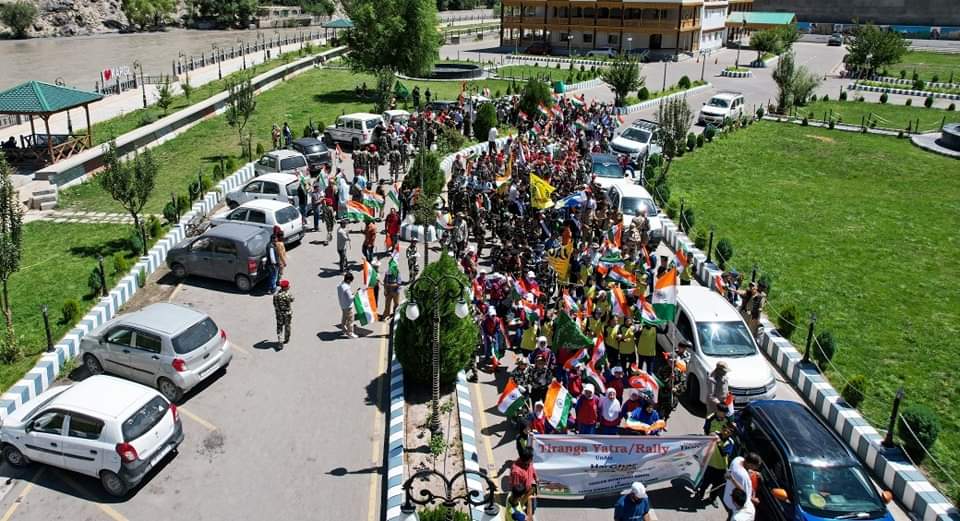 #TirangaRally Sparks Patriotism in Kargil under #HarGharTiranga2024 Campaign
Organised by Department of <a href="/utladakhtourism/">Ladakh Tourism</a> &amp; the Youth Service and Sports Department

<a href="/prasarbharti/">Akashvani News Leh</a> <a href="/airnewsalerts/">All India Radio News</a> <a href="/ddnewsladakh/">DD NEWS LADAKH</a> <a href="/DDNewslive/">DD News</a> <a href="/tourismgoi/">Ministry of Tourism</a> <a href="/dc_Kgl/">Deputy Commissioner/DEO Kargil</a> <a href="/MoRD_GoI/">Ministry of Rural Development, Government of India</a> <a href="/drajaffer/">Dr Mohd Jaffer Akhoon</a> <a href="/Haneefa_Jan/">Mohmad Haneefa</a>