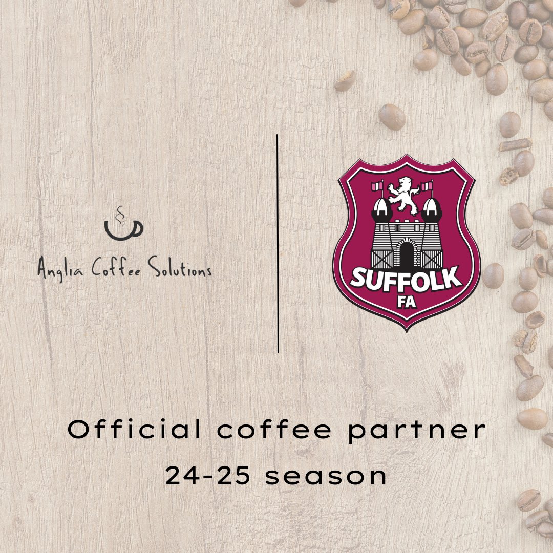 Delighted to announce we have renewed our partnership with <a href="/SuffolkFA/">Suffolk Football Association</a> which sees us be their official coffee partner for another season🤝

After two successful seasons we had no hesitation renewing to ensure we can continue providing a great service for clubs in the area☕️