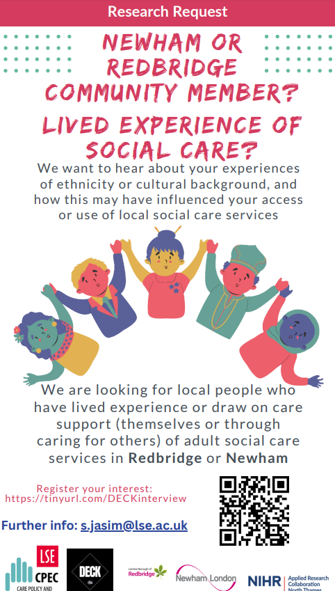 CompassWB's tweet photo. Exciting opportunity for community leaders and those with lived experience of social care in Newham or Redbridge to get involved in a research study with LSE 📒👥

The study is trying to better understand the influence of diverse cultural backgrounds and ethnicity as barriers to access and uptake of local authority commissioned adult social care services. 

If you want to participate, please complete this form:
https://t.co/cu0X9M8C9G