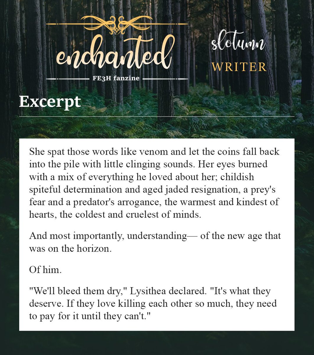 Next on our spotlight list: <a href="/slotumn_fics/">slotumn ficposting account</a> !!  Happy to have you!! 💚