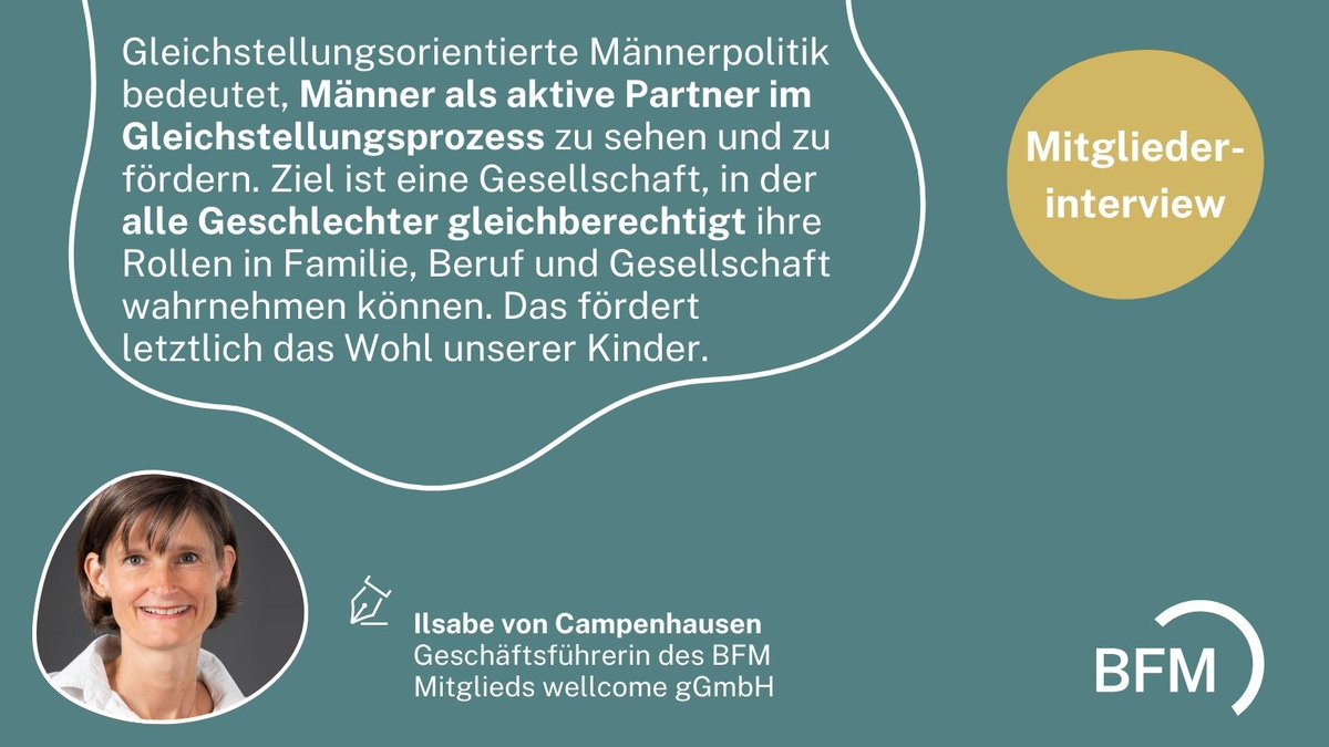 Bundesforum Männer e.V. (@bfmaenner) on Twitter photo Das BFM Mitglied <a href="/wellcome_gGmbH/">wellcome gGmbH</a> setz͏t ͏sich seit mehr a͏ls 20 Jahren für die Bedürfnisse von Kindern ein. Mit dem Angebot "kindwärts" werden getrenntlebende Eltern unterstü͏t͏zt. Wie genau, hat uns GF Ilsabe von Campenhausen im Interview erzählt. 💬
👉t1p.de/azzdf Das BFM Mitglied <a href="/wellcome_gGmbH/">wellcome gGmbH</a> setz͏t ͏sich seit mehr a͏ls 20 Jahren für die Bedürfnisse von Kindern ein. Mit dem Angebot "kindwärts" werden getrenntlebende Eltern unterstü͏t͏zt. Wie genau, hat uns GF Ilsabe von Campenhausen im Interview erzählt. 💬
👉t1p.de/azzdf