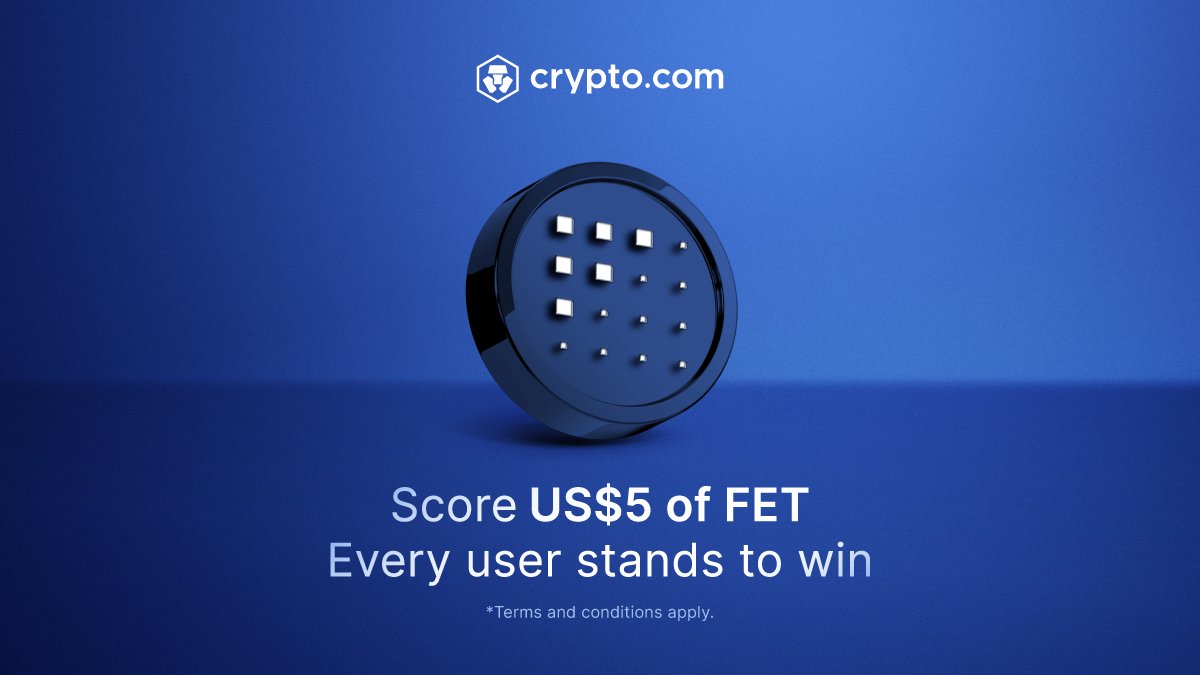 🤖 Diversify your portfolio with the $FET AI token and win a bonus US$5 of FET

💡 Simply buy and hold US$500 of FET to be rewarded. There are no winner limits for this campaign!

📆 Now - 26 Aug

📝 T&amp;Cs apply

Find Out More 👉 crypto.com/events/fet-buy…