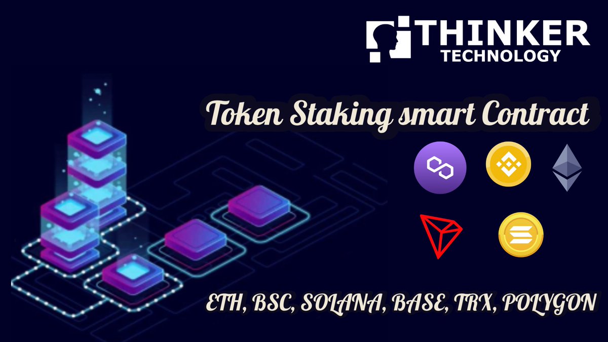 Thinker Technology is your go-to partner for creating staking solutions and token smart contract DApps that deliver real value. 
fiverr.com/s/P2lbDBx

#TokenStaking #CryptoStaking #BlockchainDevelopment #SmartContracts #DeFi #Tokenomics #CryptoInvesting #ThinkerTechnology