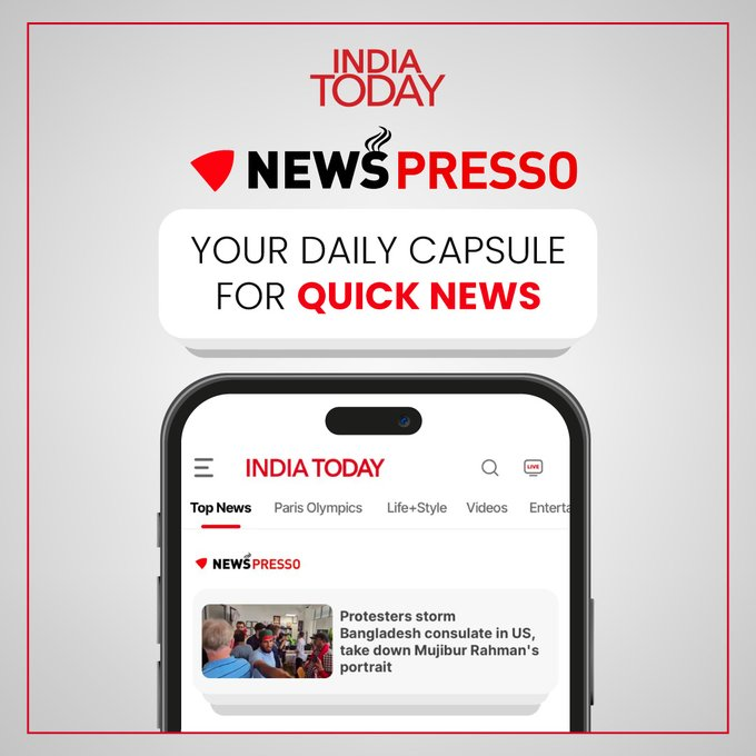 IndiaToday's tweet photo. News Presso: Your daily capsule for quick news.
#NewsPresso #Promo https://t.co/0Z0qR8otB0