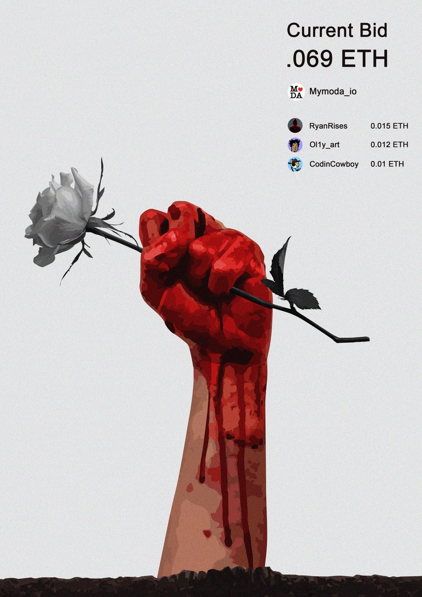 Another bid just went in✨

Big thanks and shoutout to <a href="/mymoda_io/">MoDA</a> for the support on this piece, also to all the fams that has been giving the love and support. Truly appreciate it💙

More details on pinned tweet.