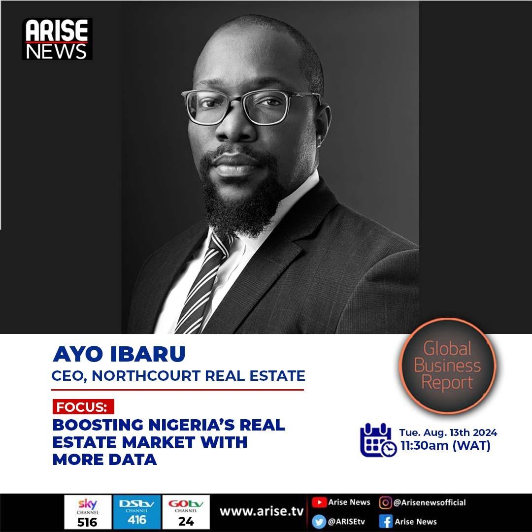 Rotankwot's tweet photo. @ayoibaru CEO of @Northcourt_RE is live on @ARISEtv discussing Nigeria's Real Estate market https://t.co/tc613pqmHB