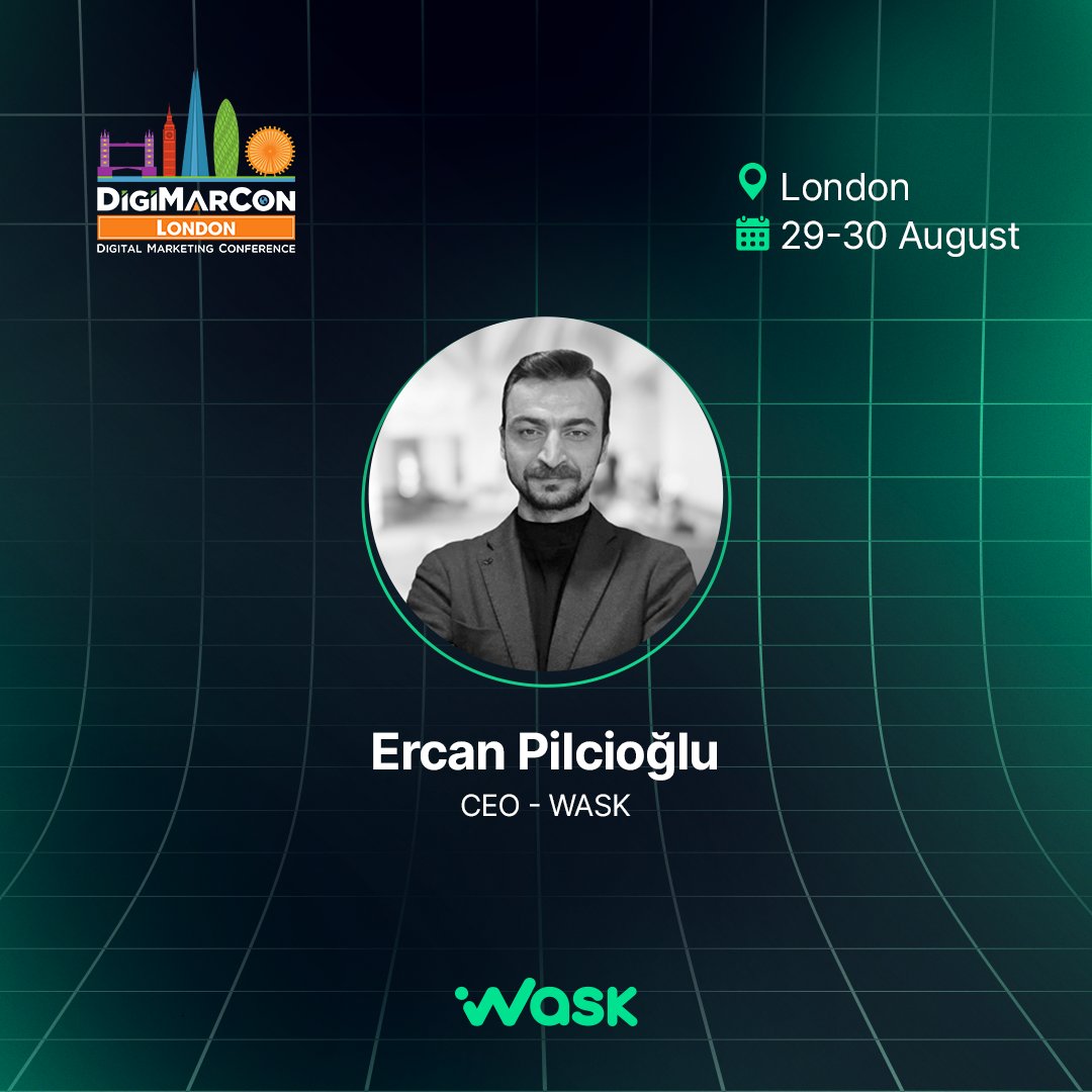 waskdigital's tweet photo. π Our CEO Ercan will be attending the @DigiMarCon UK 2024 event in London on August 29-30. If you will be there, let's stay in touch.
#WASK #digitalmarketing #DigiMarConUK #Adtech #advertising https://t.co/Doizr4s14I