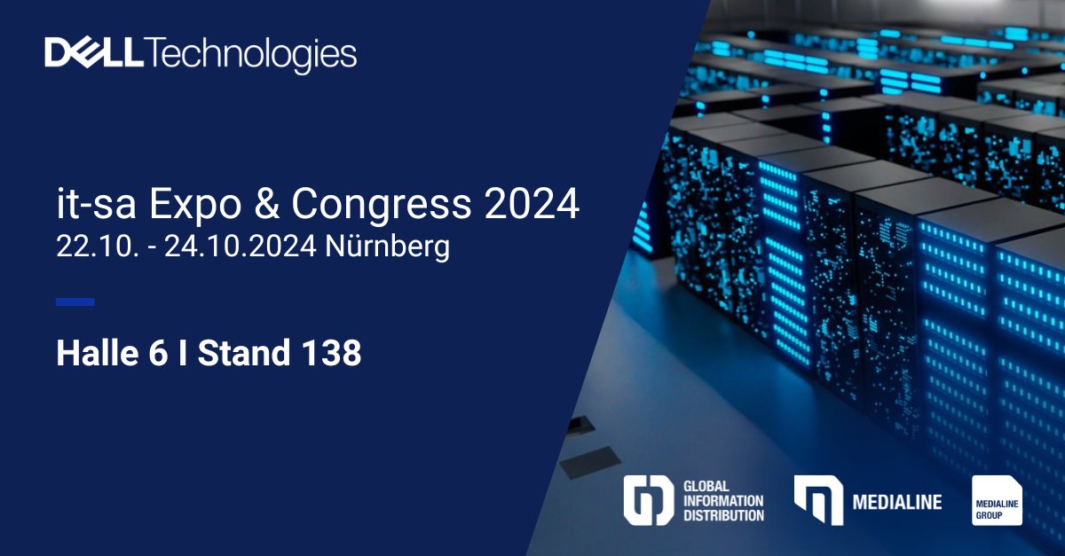 Mit 🔒 Sicherheit einen Besuch wert: Gemeinsam mit unserem Partner GID sind wir auf der <a href="/itsa_ITSecurity/">it-sa - Home of IT Security</a>, Europas führender Fachmesse für IT-Security, dabei! 🎫 ➡️ dell.to/3yJY1du Die Registrierung erfolgt über unseren Partner GID. #iwork4dell