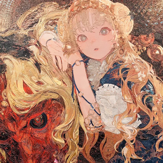 #タイキ展 行ってきました。できるなら目の前で見て欲しいと願う美術の結晶。白から白銀、白銀から光の色が内から生まれるのを感じたり、ひとつひとつつぶさにじっくり見ていたいぐらいでした。鵺とかの赤が箔押しとはまた違った目を惹き付けるインパクト、行けてよかったです