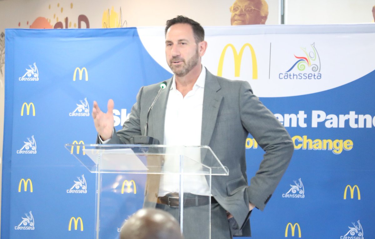 HigherEduGovZA's tweet photo. Opening remarks by the Chief Executive Officer of the McDonald's South Africa, Mr Greg Solomon at the official launch of @Cathsseta1, @McDonalds_SA Skills Development in Sandton, Johannesburg. #skillsdevelopmentlaunch #cathsseta #macdonalds #dhet
https://t.co/fCas3CUjdh https://t.co/43cET2caWD