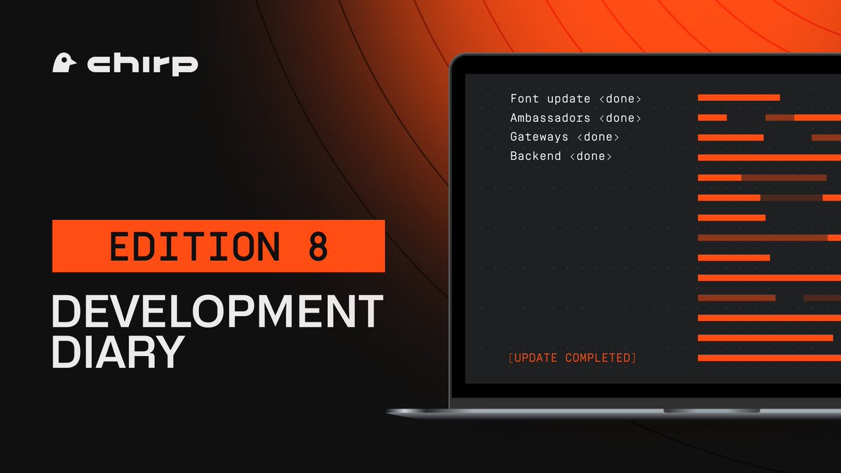 Check out our new Development Diary #8!

We’re summing up the exciting enhancements we’ve made to the <a href="/ChirpDeWi/">Chirp</a> platform, including new features, a refreshed interface, and key bug fixes.

Explore more chirpiot.medium.com/development-di…
