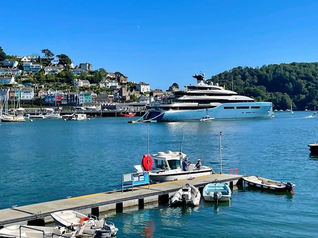 DartmouthTourismBiz (@discoverdartbiz) on Twitter photo Stunning images from Dartmouth! 98m German built superyacht 'Aviva' is expected to stay until Thursday. Great work from <a href="/DartHarbour/">Dart Harbour</a> team in getting the vessel safely moored!
#dartmouth #southdevon #superyacht #aviva #dartharbour #supportlocal #tourism #hospitality Stunning images from Dartmouth! 98m German built superyacht 'Aviva' is expected to stay until Thursday. Great work from <a href="/DartHarbour/">Dart Harbour</a> team in getting the vessel safely moored!
#dartmouth #southdevon #superyacht #aviva #dartharbour #supportlocal #tourism #hospitality