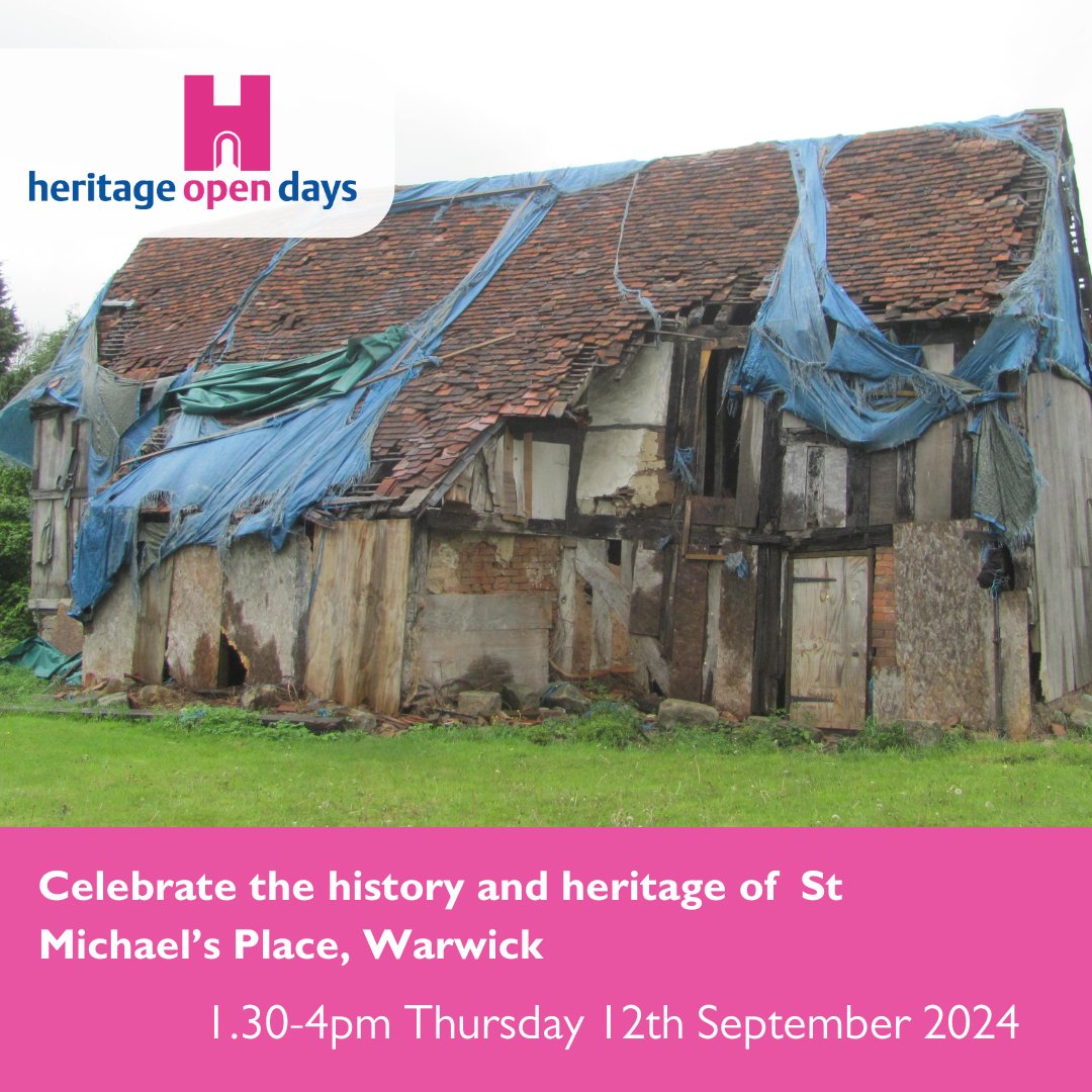Save the date for our free <a href="/heritageopenday/">Heritage Open Days</a> event at St Michael's Place, Warwick.  There will be an opportunity to try heritage crafts from Tudor times
Date: Thursday 12 September 1.30-4pm
Where: Saltisford Canal Trust

<a href="/Warwick_DC/">Warwick District Council</a>  @HTNmembers
