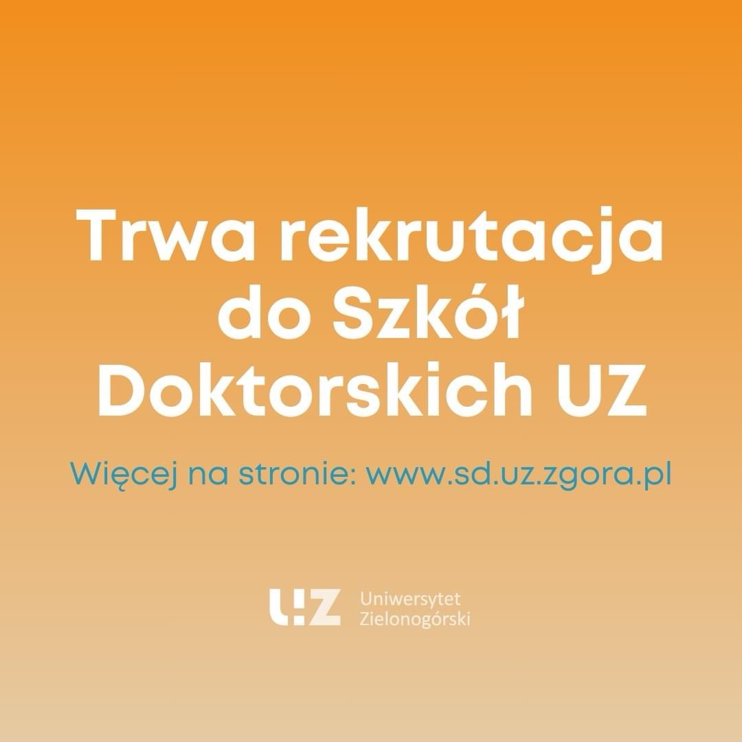 Trwa rekrutacja do Szkół Doktorskich UZ 🎓

Zapisy elektroniczne potrwają do 20 sierpnia 2024 r. 🔎

Nabór dotyczy Szkoły Doktorskiej Nauk Humanistycznych i Społecznych oraz Szkoły Doktorskiej Nauk Ścisłych i Technicznych 👨‍🎓👩‍🎓