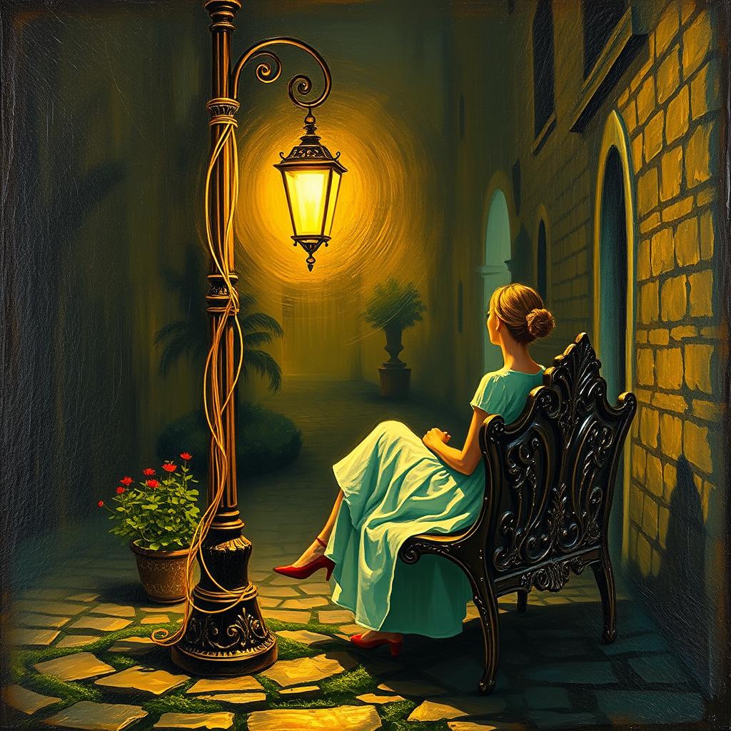 "A golden night. In the delicate art of golden wire create a post with a classic lampshade,..."

gencraft.ai/p/Xux5GJ

#gencraft #socialai #aicreators #ai #art #aiart #AIGen #aiadventures #AIArtGallery #AIArtwork #stablediffusion