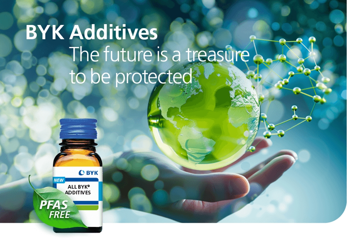 BYK is focusing on forward-looking, sustainable solutions and is on the way to a PFAS-free product portfolio. BYK will cease all production of additives containing PFAS. The last delivery of PFAS-containing products will be at the end of 2025. Details on ow.ly/2NCw50SWB5H