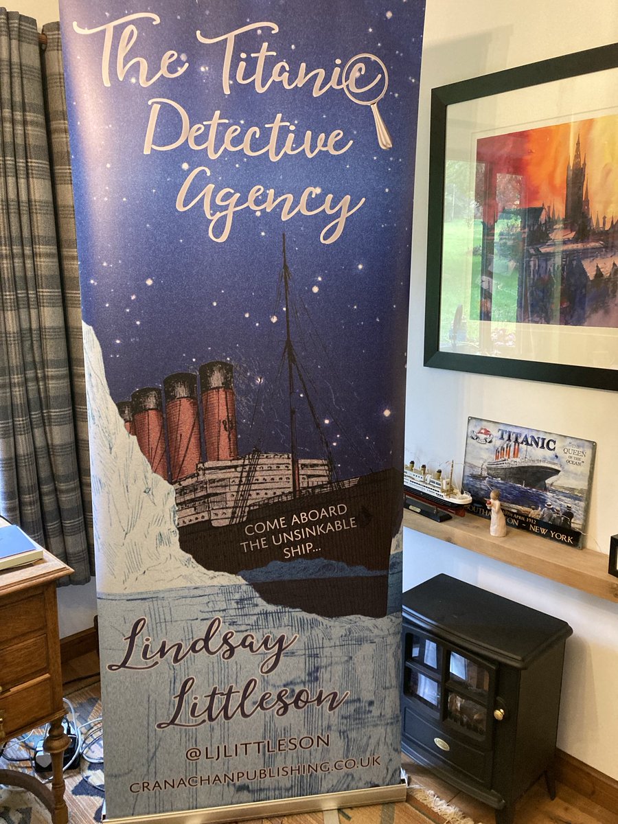 Look at my fabulous new The Titanic Detective Agency banner! Thank you, ⁦<a href="/cranachanbooks/">Cranachan Publishing</a>⁩