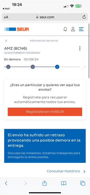 @SEUR_responde una semana tarde - y no llegado hoy https://t.co/61qmZ2db6u<a class="tags" target="_blank" title="On Twitter" href="/?out=eyJ0eXAiOiJKV1QiLCJhbGciOiJIUzUxMiJ9.eyJpYXQiOjE3MjQ0MzM2ODQsImlzcyI6InR3cG9ybnN0YXJzLmNvbSIsIm5iZiI6MTcyNDQzMzY4NCwiZXhwIjoxNzU1OTY5Njg0LCJyZWRpcmVjdF91cmwiOiJodHRwczovL3R3aXR0ZXIuY29tL1NFVVJfcmVzcG9uZGUifQ.vk0Hg-9b67bCe-CADb7S72f7K8y9uHIqMTNBlAPpdnKY_JfA2lFKNddEjgcv6uXGJcuXRzbkLgiv28k5iEvHMA">@SEUR_responde</a><a href="/tag/mvsales"class="tags"><span>#mvsales</span></a>