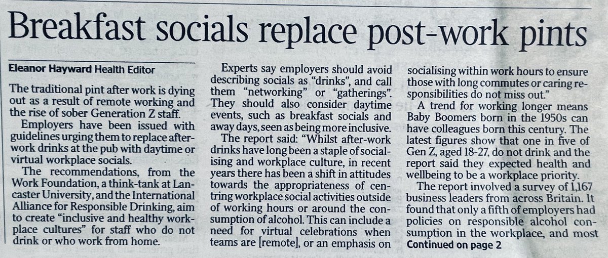 Benjamin “Bader” Ampen (@bampen) on Twitter photo When I started my professional career in London in the 2000s, I would have never thought (hoped) I’d see such a change so fast ❌🍺
Below is on the first page of <a href="/thetimes/">The Times and The Sunday Times</a> today When I started my professional career in London in the 2000s, I would have never thought (hoped) I’d see such a change so fast ❌🍺
Below is on the first page of <a href="/thetimes/">The Times and The Sunday Times</a> today