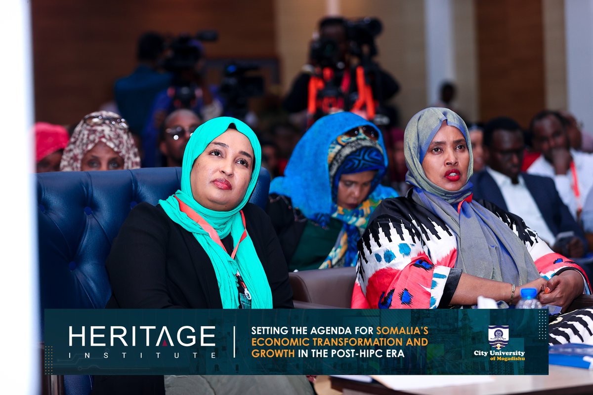 HIPSINSTITUTE's tweet image. Maalinta 2-aad iyo Madasha Horumarinta Soomaaliya, oo sanadkaan looga hadlaya, kobcinta dhaqaalaha Soomaaliya ee dayncafinta kaddib, waxaa wada jir u qabanaya Machadka Heritage iyo Jaamacadda City.
#SDF2024
#SomaliaDevelopment
#PostHipc
#HeritageForum